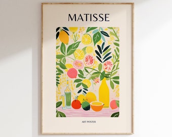 Henri Matisse Print - Modern Gallery Exhibition Art, Aesthetic Matisse Poster, Minimalist Floral Wall Art, Colorful Classic Art Home Decor