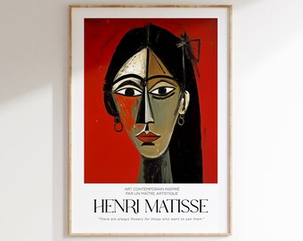 Henri Matisse Print - Aesthetic Matisse Poster for Modern Gallery Exhibition Art, Minimalist Neutral Wall Art, Matisse Cut outs Gift Idea