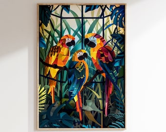 Henri Matisse Inspired Print with Frame, Exhibition Gallery Wall, Colorful Matisse Poster, Matisse Art Print, Living Room Retro Wall Art