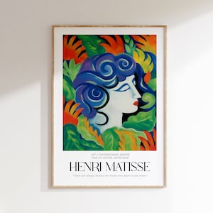 Henri Matisse Print - Aesthetic Matisse Poster for Modern Gallery Exhibition Art, Minimalist Neutral Wall Art, Matisse Cut outs Gift Idea