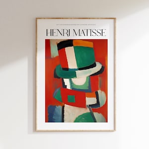 Henri Matisse Print - Aesthetic Matisse Poster for Modern Gallery Exhibition Art, Minimalist Neutral Wall Art, Matisse Cut outs Gift Idea