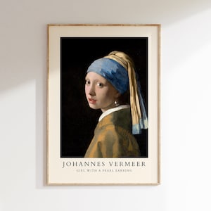 Johannes Vermeer Poster, Vintage Gallery Art Print, Vermeer Print, Famous Art, Vintage Museum Print, Vermeer Vintage Wall Art, Ideal Gift