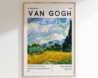 Vincent Van Gogh Poster - Moderne tentoonstellingsmuurkunst, Van Gogh Print als klassiek kunstschilderij, impressionistisch huisdecor