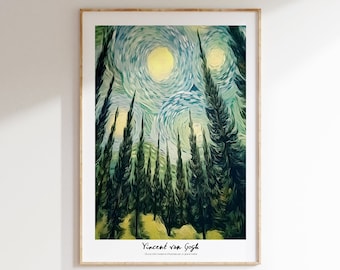 Poster di Vincent Van Gogh - Arte moderna da parete per esposizione, stampa di Van Gogh come pittura d'arte classica, decorazione per la casa impressionista