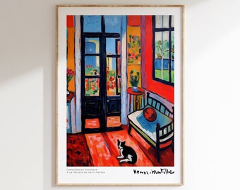 Henri Matisse Print - Aesthetic Matisse Poster for Modern Gallery Exhibition Art, Minimalist Neutral Wall Art, Matisse Cut outs Gift Idea