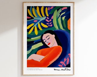 Henri Matisse Print - Aesthetic Matisse Poster for Modern Gallery Exhibition Art, Minimalist Neutral Wall Art, Matisse Cut outs Gift Idea