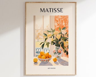 Henri Matisse Print - Modern Gallery Exhibition Art, Aesthetic Matisse Poster, Minimalist Floral Wall Art, Colorful Classic Art Home Decor