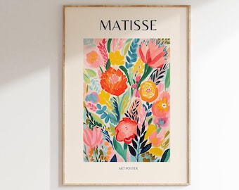 Henri Matisse Print - Modern Gallery Exhibition Art, Aesthetic Matisse Poster, Minimalist Floral Wall Art, Colorful Classic Art Home Decor