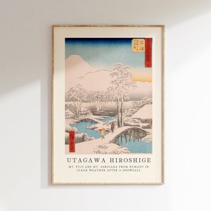 Utagawa Hiroshige Poster - Japanese Wall Art, Exhibition Gallery Wall, Hiroshige Print as Japanese Poster, Japandi Poster, Popular Art