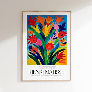 Henri Matisse Print - Aesthetic Matisse Poster for Modern Gallery Exhibition Art, Minimalist Neutral Wall Art, Matisse Cut outs Gift Idea