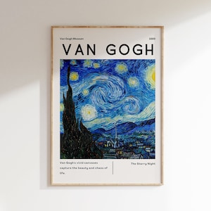 Affiche Vincent Van Gogh - Art mural d'exposition moderne, impression Van Gogh comme peinture d'art classique, décoration d'intérieur impressionniste