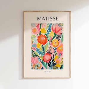 Henri Matisse Print - Modern Gallery Exhibition Art, Aesthetic Matisse Poster, Minimalist Floral Wall Art, Colorful Classic Art Home Decor