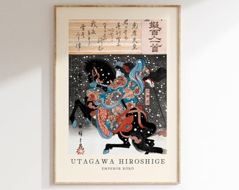 Utagawa Hiroshige Poster, Japanse kunst aan de muur, tentoonstelling Gallery Wall, Hiroshige Print, Japanse print, beroemde Japandi Art Print