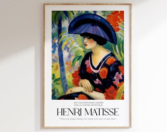 Henri Matisse Print - Aesthetic Matisse Poster for Modern Gallery Exhibition Art, Minimalist Neutral Wall Art, Matisse Cut outs Gift Idea