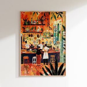 Henri Matisse Inspired Print with Frame, Colorful Matisse Poster, Matisse Art Print, Living Room Retro Wall Art, Exhibition Gallery Wall