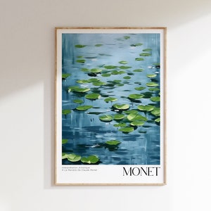 Claude Monet Poster - Mid Century Modern Wall Art for Aesthetic Room Decor | Monet Print as Best Friend Gift | Monet Exhibition Poster