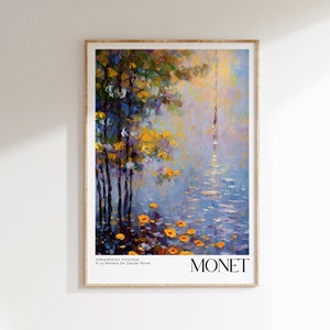 Póster de Claude Monet – Póster de los Museos Monet como arte de pared para decoración estética de habitaciones | Cuadro de Claude Monet como regalo para amigos