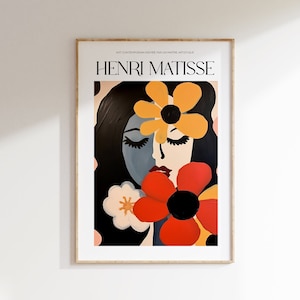 Henri Matisse Print - Aesthetic Matisse Poster for Modern Gallery Exhibition Art, Minimalist Neutral Wall Art, Matisse Cut outs Gift Idea