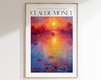 Claude Monet Poster - Monet Museums Poster als Wandkunst für Ästhetische Raumdekoration | Claude Monet Print als Geschenk für Freunde