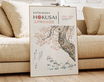 Poster Katsushika Hokusai - Arte da parete giapponese per pareti di gallerie, stampa Hokusai come stampa giapponese, poster Japandi, arte espositiva