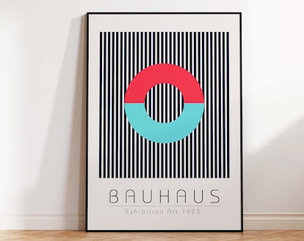 Bauhaus Poster | Bauhaus Print | Bauhaus wall art | Exhibition Poster | Cool Poster Bauhaus Style | Geometric wall art