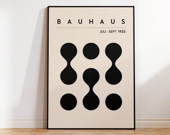 Manifesto del Bauhaus | Stampa artistica astratta Bauhaus | Poster retrò geometrico in stile Bauhaus | Manifesto della mostra Bauhaus | Manifesti giapponesi
