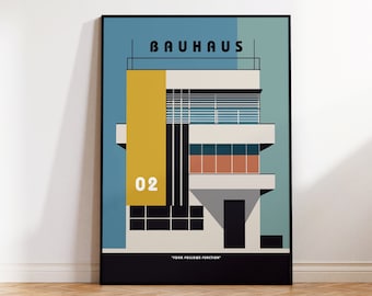 Bauhaus Poster | Abstract Bauhaus Print | Bauhaus wall art | Exhibition Poster | Cool Poster Bauhaus Style | Geometric wall art