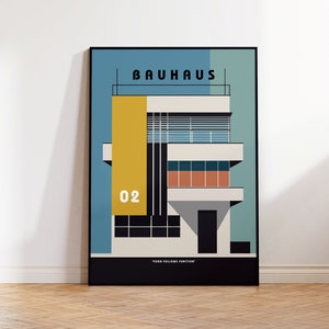 Affiche Bauhaus | Impression d’art abstraite du Bauhaus | Affiche rétro géométrique dans le style Bauhaus | Affiche de l’exposition Bauhaus | Affiches de musée