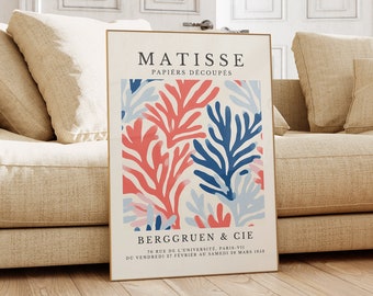 Henri Matisse Print - Esthetische Matisse Poster voor moderne galerie tentoonstellingskunst, minimalistische neutrale muurkunst, Matisse print