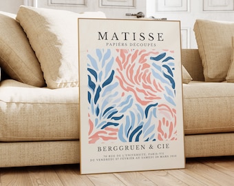 Henri Matisse Print - Aesthetic Matisse Poster for Modern Gallery Exhibition Art, Minimalist Neutral Wall Art, Matisse Cut outs Gift Idea