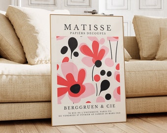 Henri Matisse Print - Aesthetic Matisse Poster for Modern Gallery Exhibition Art, Minimalist Neutral Wall Art, Matisse Cut outs Gift Idea