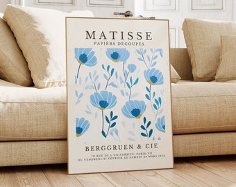 Henri Matisse Print - Aesthetic Matisse Poster for Modern Gallery Exhibition Art, Minimalist Neutral Wall Art, Matisse Cut outs Gift Idea