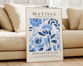 Henri Matisse Print - Aesthetic Matisse Poster for Modern Gallery Exhibition Art, Minimalist Neutral Wall Art, Matisse Cut outs Gift Idea