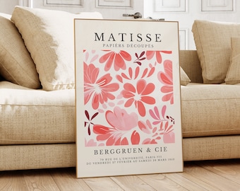 Henri Matisse Print - Aesthetic Matisse Poster for Modern Gallery Exhibition Art, Minimalist Neutral Wall Art, Matisse Cut outs Gift Idea