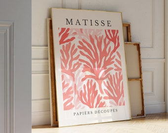 Henri Matisse Print - Esthetische Matisse Poster voor moderne galerie tentoonstellingskunst, minimalistische neutrale muurkunst, Matisse print