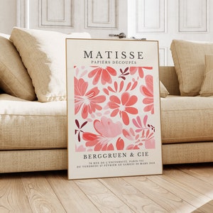 Henri Matisse Print - Aesthetic Matisse Poster for Modern Gallery Exhibition Art, Minimalist Neutral Wall Art, Matisse Cut outs Gift Idea