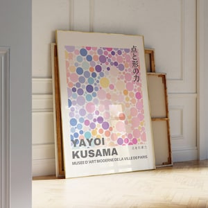 Stampa Yayoi Kusama - Decorazione da parete moderna per poster, arte da parete giapponese come poster astratto Yayoi Kusama, arte da parete della Galleria giapponese Kusama