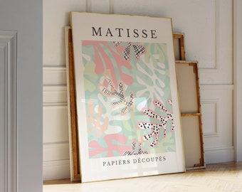 Henri Matisse Print - Esthetische Matisse Poster voor moderne galerie tentoonstellingskunst, minimalistische neutrale muurkunst, Matisse print