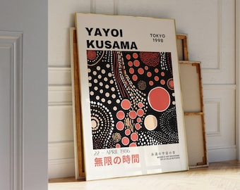 Yayoi Kusama Print - Abstract Yayoi Kusama Poster as Japanese Wall Art - Yayoi Kusama Inspired Japanese Gallery Wall Art - Home Wall Decor