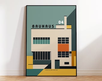 Bauhaus Poster | Abstract Bauhaus Print | Bauhaus wall art | Exhibition Poster | Cool Poster Bauhaus Style | Geometric wall art
