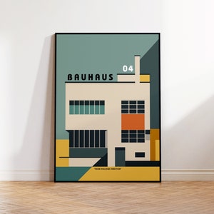 Manifesto del Bauhaus | Stampa artistica astratta Bauhaus | Poster retrò geometrico in stile Bauhaus | Manifesto della mostra Bauhaus | Manifesti del museo