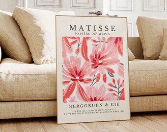 Henri Matisse Print - Aesthetic Matisse Poster for Modern Gallery Exhibition Art, Minimalist Neutral Wall Art, Matisse Cut outs Gift Idea
