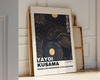 Yayoi Kusama Print - Abstract Yayoi Kusama Poster as Japanese Wall Art - Yayoi Kusama Inspired Japanese Gallery Wall Art - Home Wall Decor