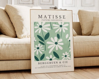 Henri Matisse Print - Aesthetic Matisse Poster for Modern Gallery Exhibition Art, Minimalist Neutral Wall Art, Matisse Cut outs Gift Idea