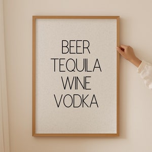 Cocktail Posters Bar Sign, Trendy Bar Art Gallery Wall, Bar Menu Alcohol Poster Kitchen Decor, Drink Sign Bar Cart Accessories
