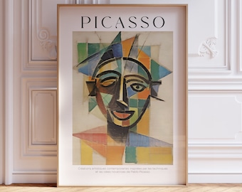 Pablo Picasso Poster, Abstract Vintage Art Print, Minimalistisch Cadeau Idee, Beroemde Kunstenaar Print, Galerie Picasso Print, Lijntekeningen