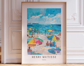 Henri Matisse geïnspireerde poster met lijst, woonkamermuurkunst, Matisse kunstdruk, kunstzinnig ingelijste Matisse poster, Matisse print