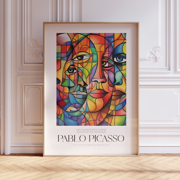 Affiche Pablo Picasso, Impression d’art vintage abstraite, Idée cadeau minimaliste, Impression d’artiste célèbre, Galerie Picasso Print, Line Art