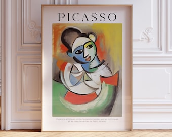 Pablo Picasso Poster, Abstract Vintage Art Print, Minimalist Gift Idea, Famous Artist Print, Gallery Picasso Print, Exhibition Line Art