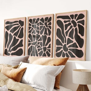 Matisse-Inspired Wall Art - Neutral Poster Set of 3 Art Prints | Henri Matisse Prints | Aesthetic Gallery Wall Art Set | 3 Piece Print